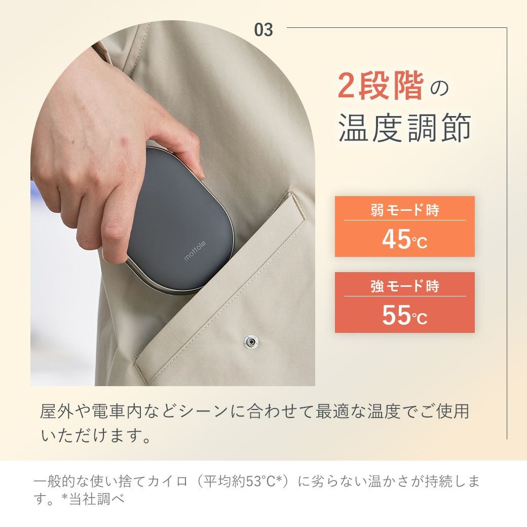 充電式カイロ 長持ちタイプ MTL-E029 | mottole公式サイト